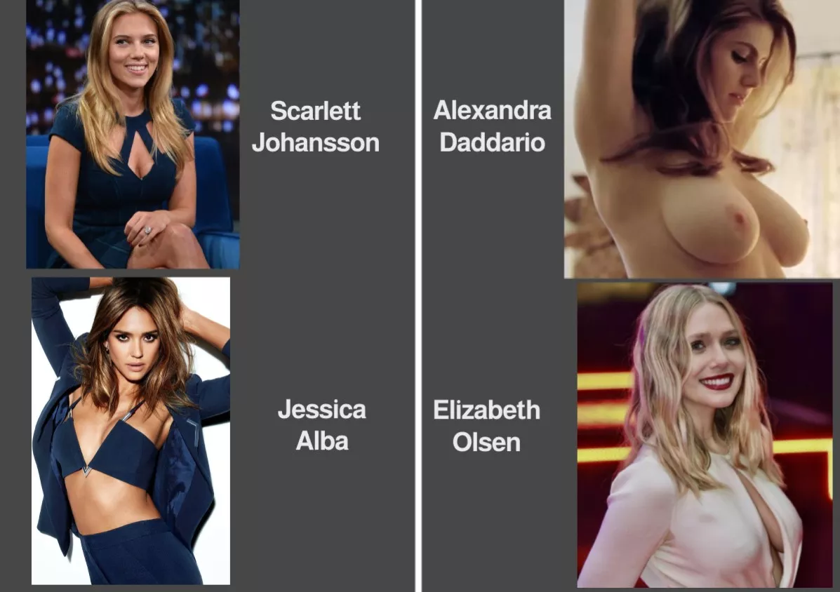 Scarlett Johansson Vs Alexandra Daddario Vs Jessica Alba Vs