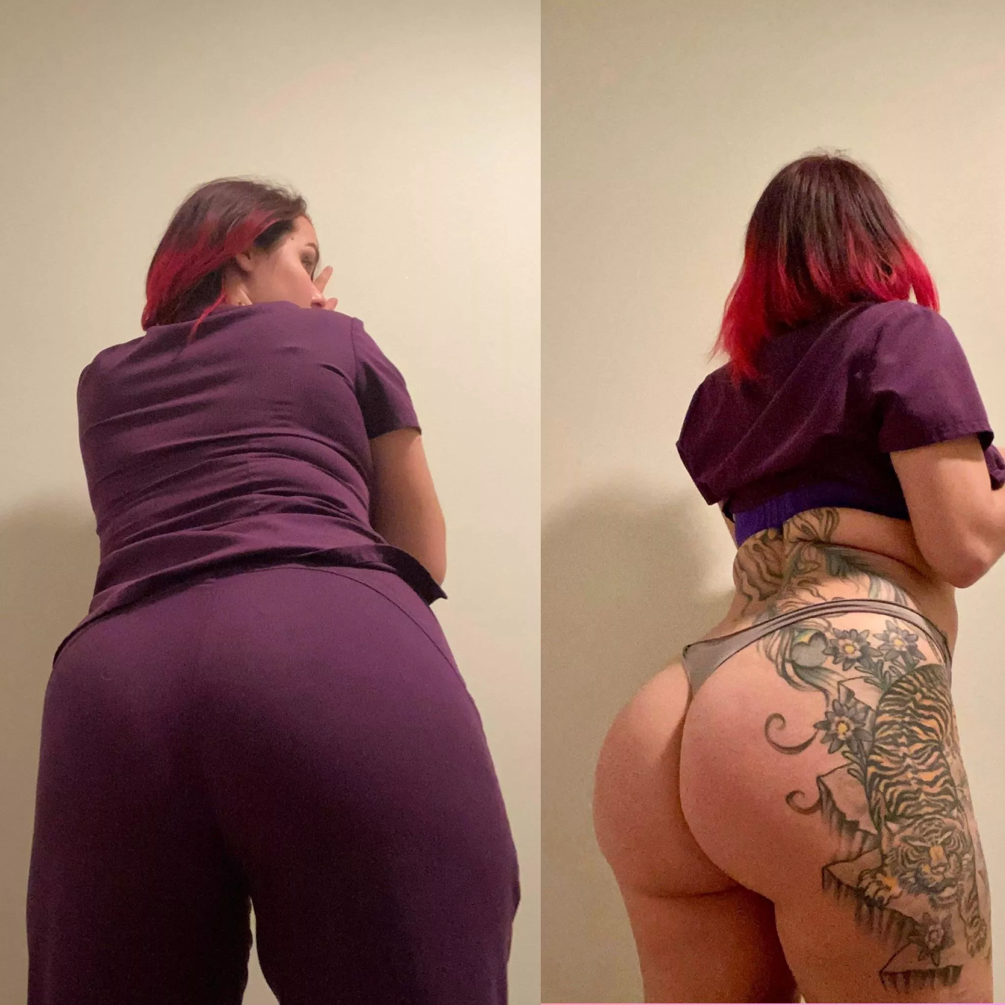 Would You Have Guessed I Was Hiding A Thick Tatted Ass In These Scrubs