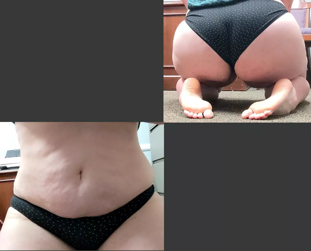 THICCC MILF Selling Full Back Black With White Stars Cotton Panties