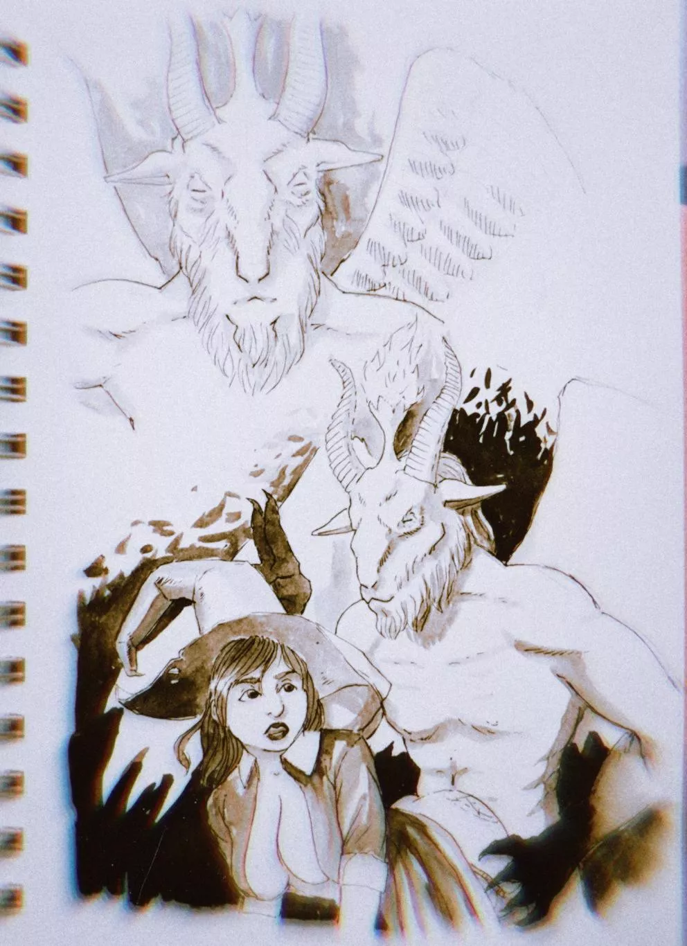 Baphomet By Me Psapiains Ink And Markers Nudes Monstermen Nude