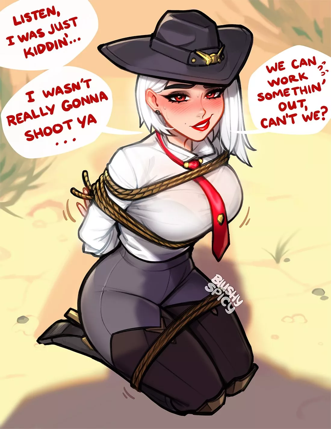 Ashe Tied Up And In A Predicament Blushyspicy Nudes Overwatch Porn