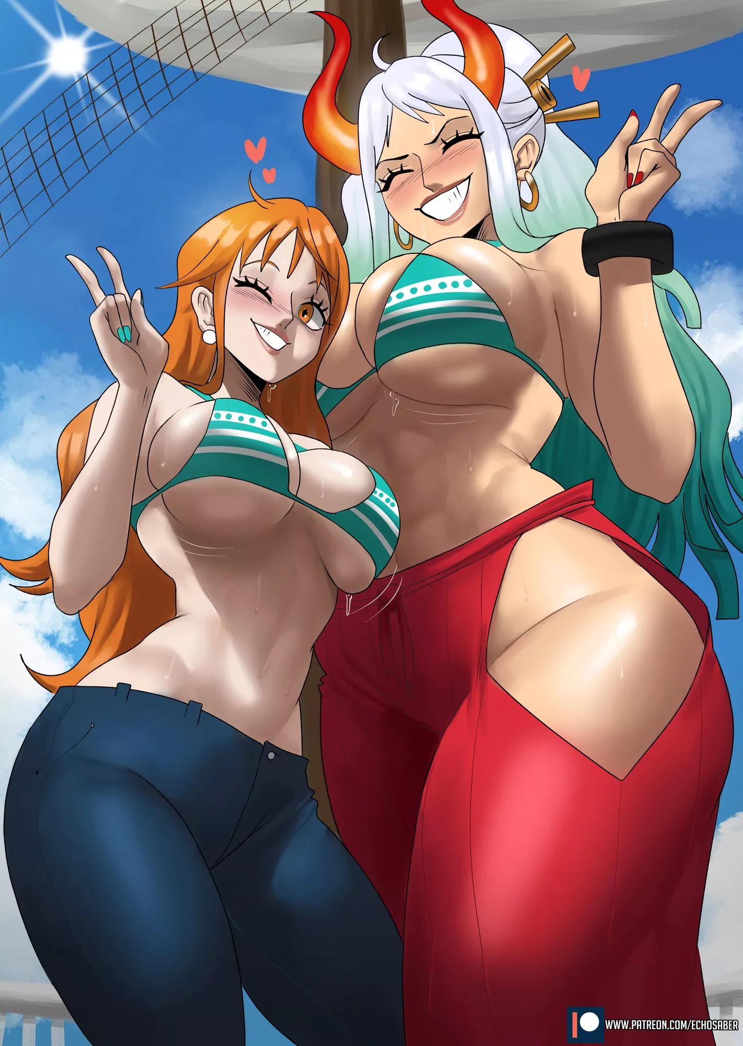 Nami And Yamato EchoSaber One Piece Nudes Thick Hentai NUDE