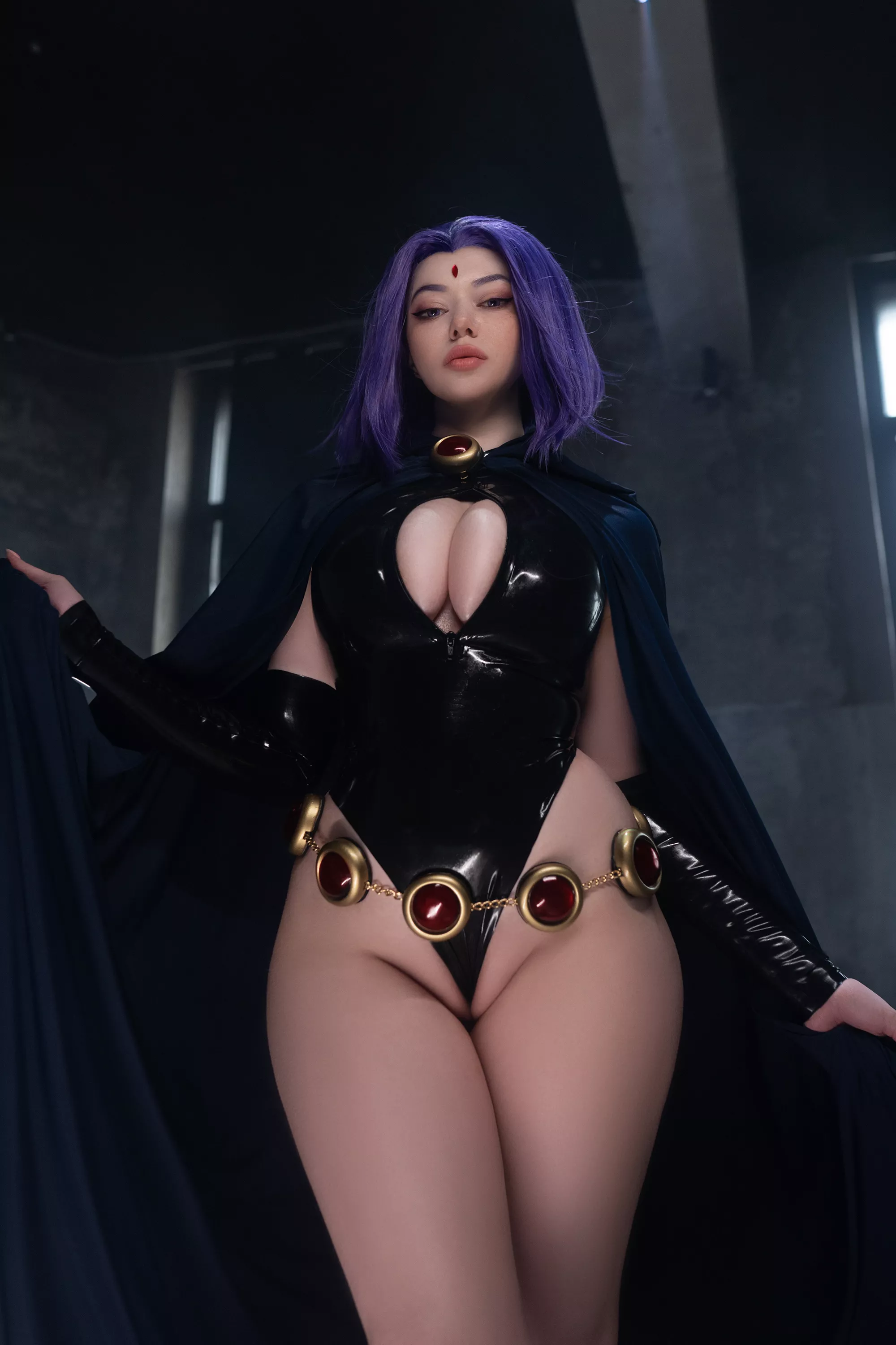 Raven In A Very Tight Bodysuit By Alina Becker Nudes Cosplaylewd