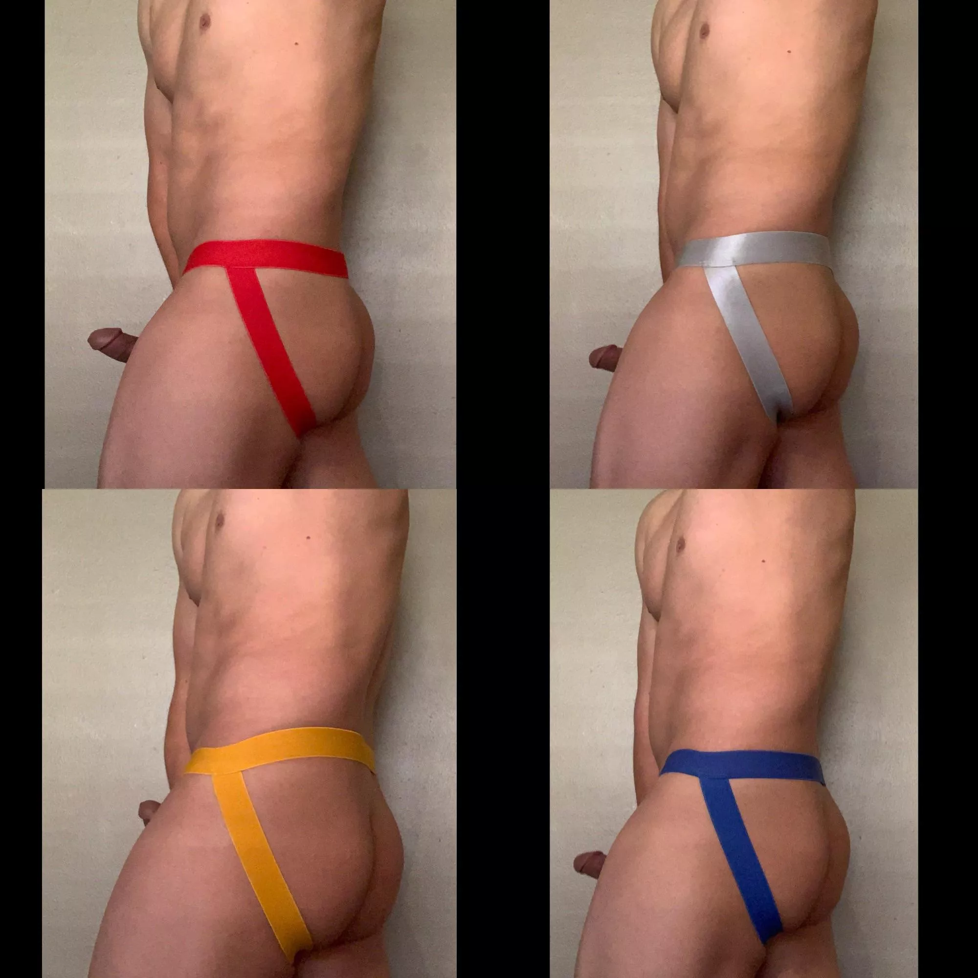 I Love Showing Off My Different Colored Jockstraps So Horny Nudes