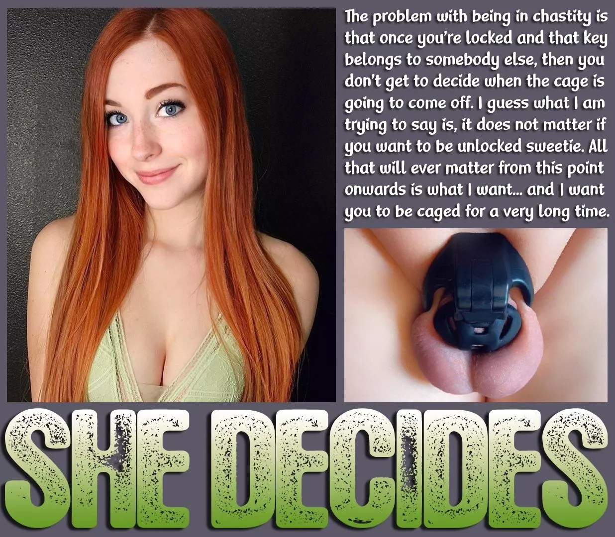 She Decides Chastity Femdom Denial Nudes Keyholdercaptions