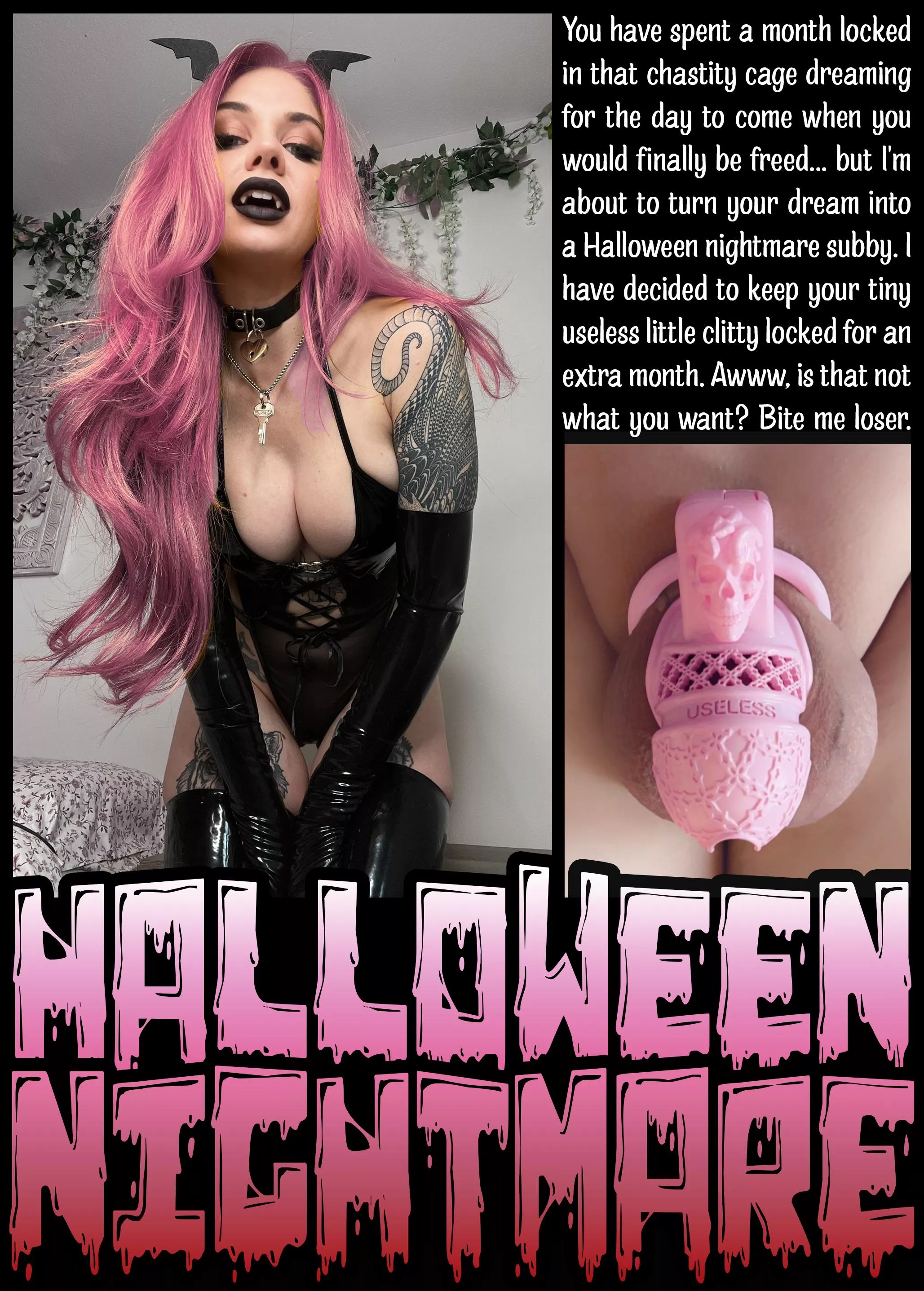 Halloween Nightmare Chastity Femdom Denial Nudes