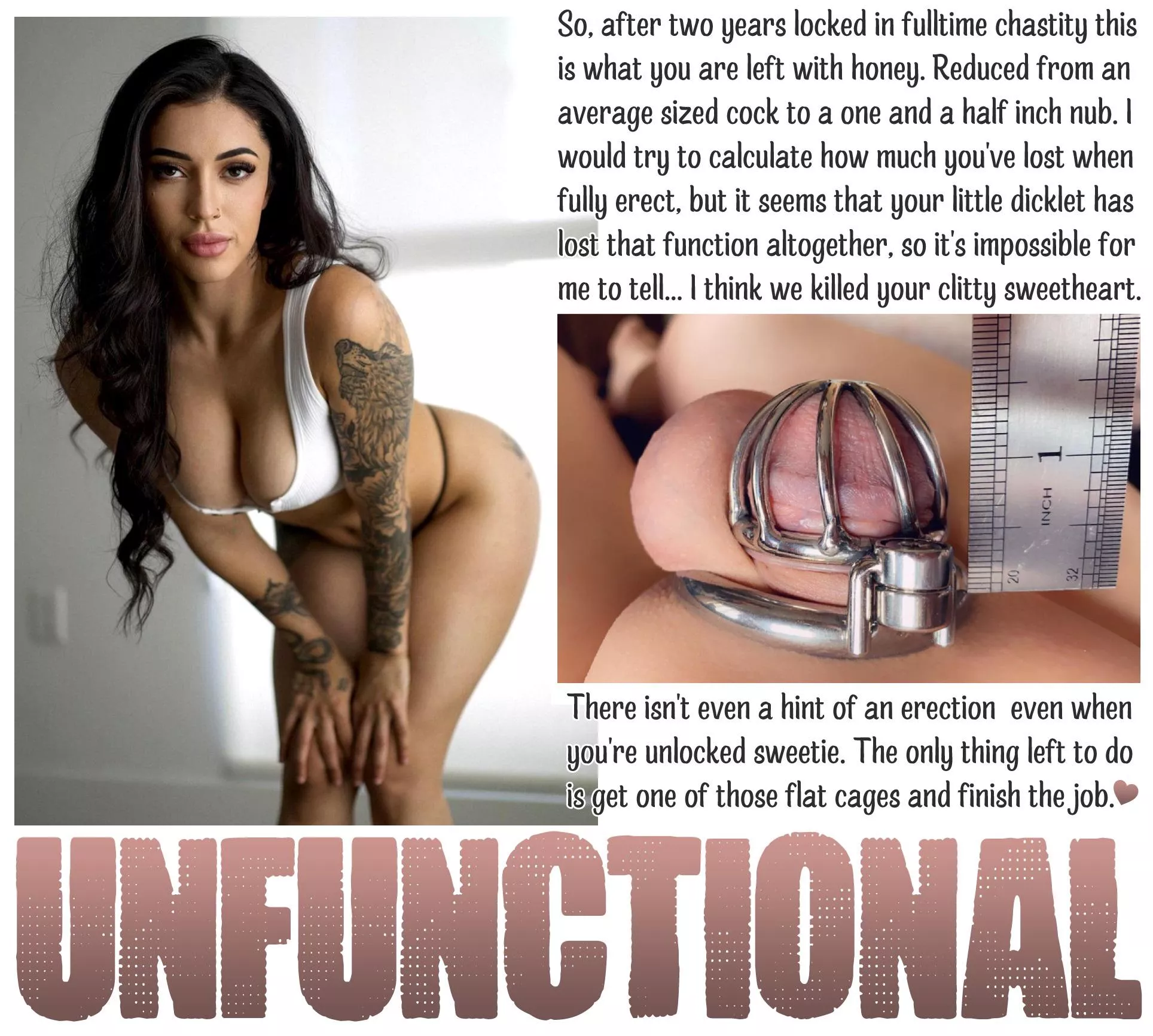 Unfunctional Chastity Femdom Shrinking Nudes Keyholdercaptions