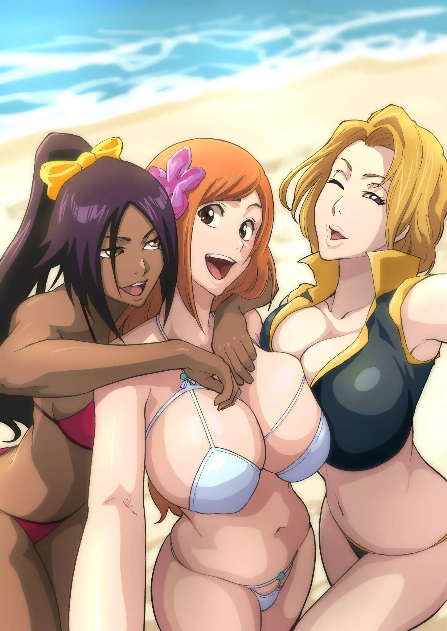 Inoue Orihime Matsumoto Rangiku Shihouin Yoruichi Iwao Nudes