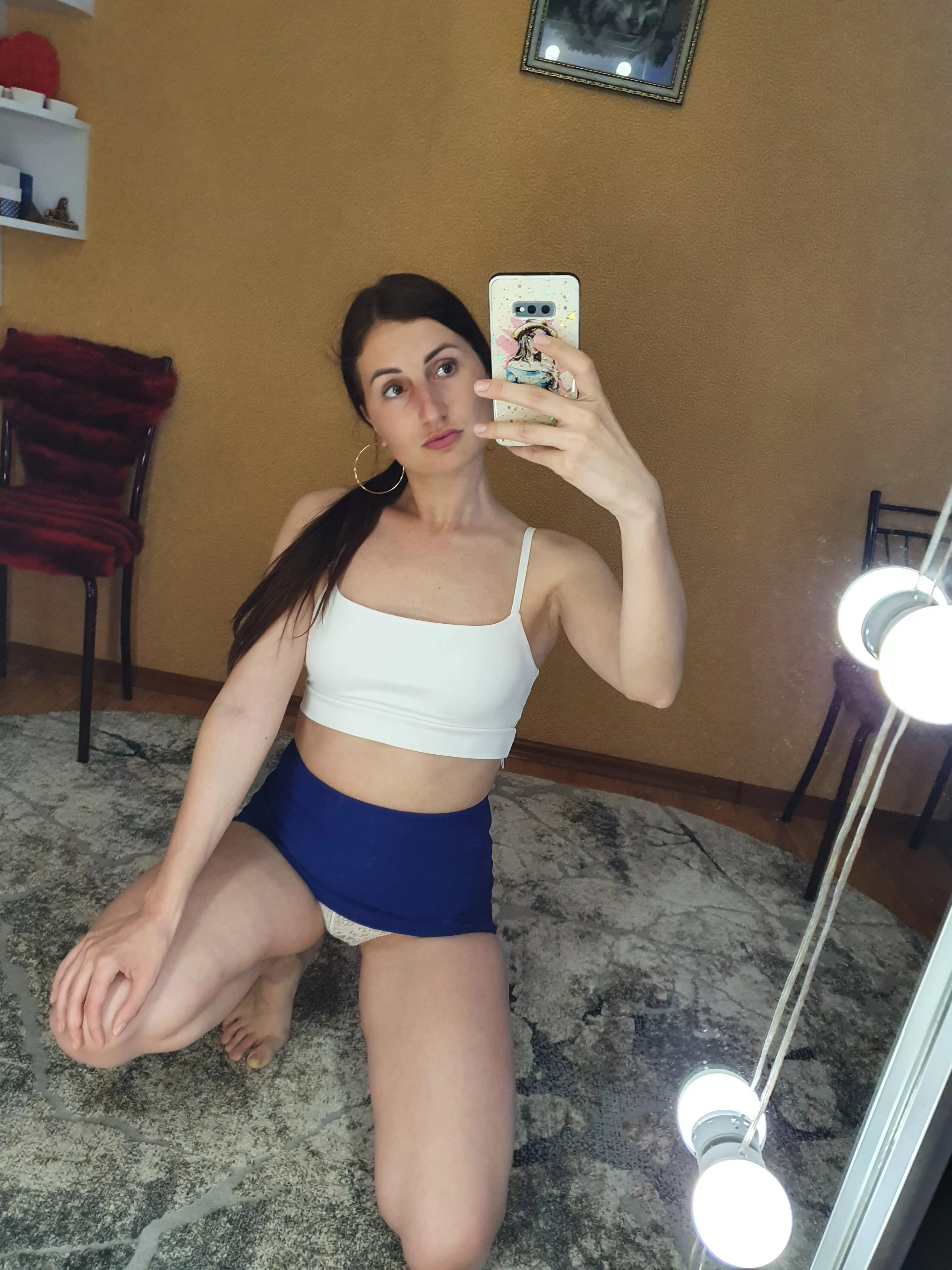 Crop Top, Skirt and Panties.. Ukrainian girl 🇺🇦🔥
