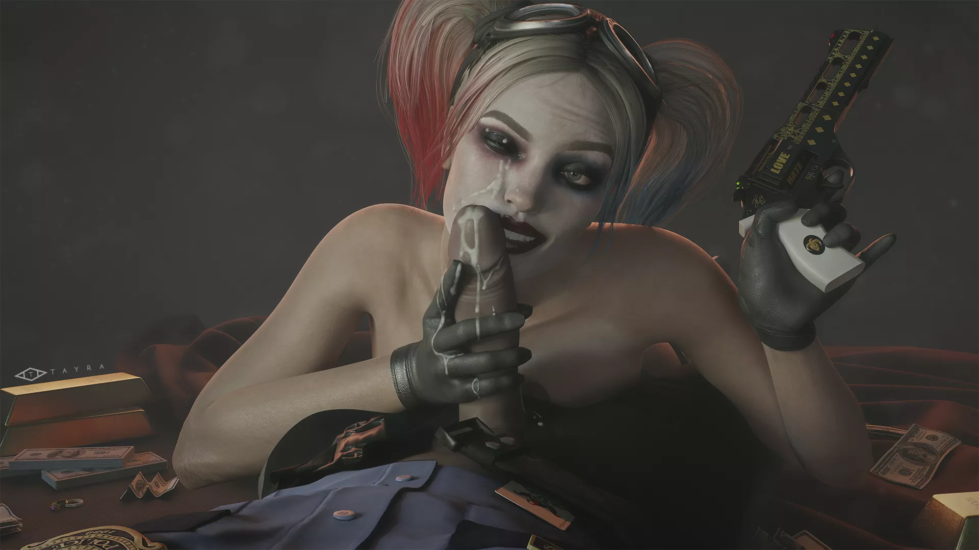 Harley makes a mess (Tayra) [Batman, DC]