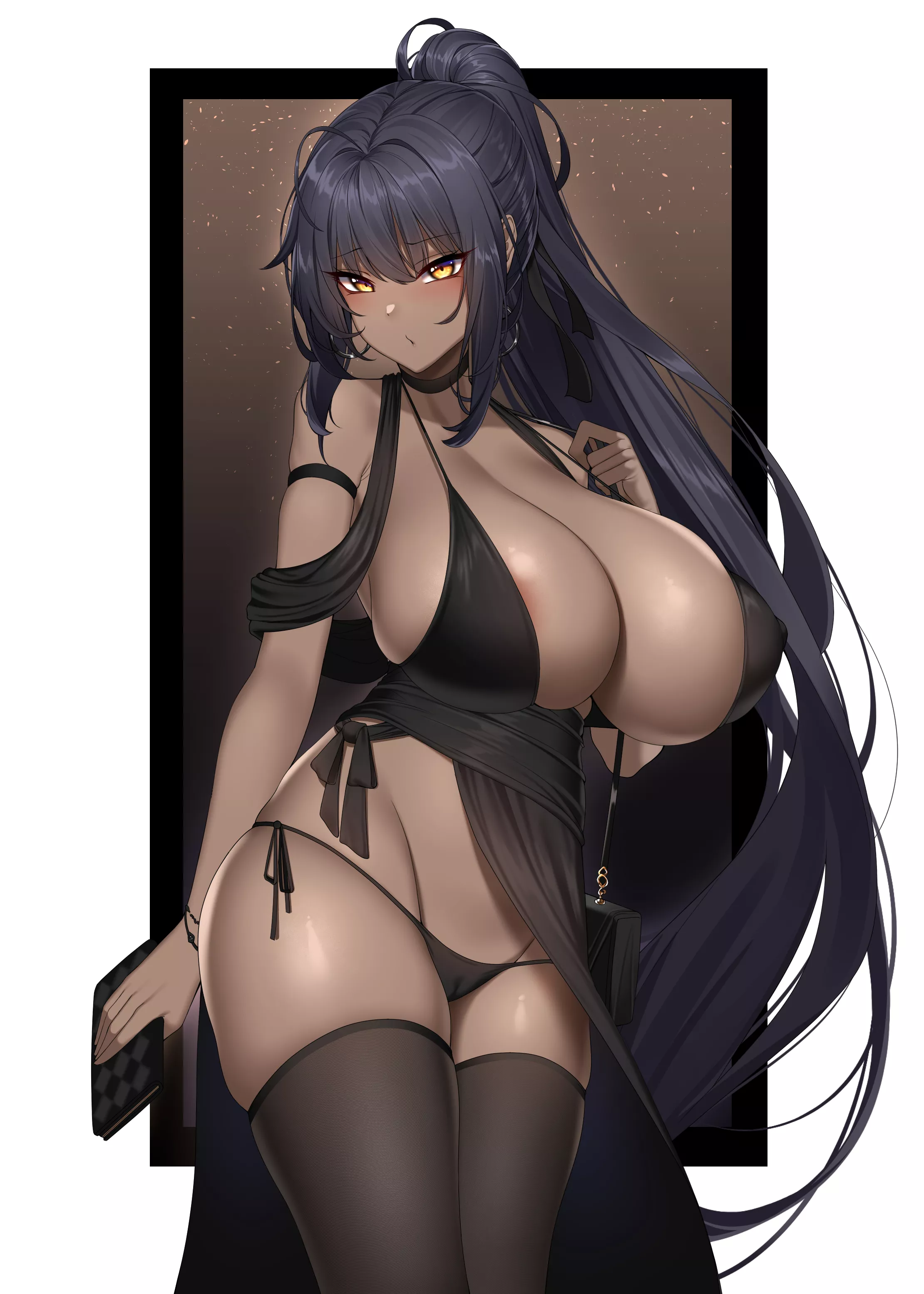 Karin Lewd Black Dress Blush (Chixiao) [Blue Archive]