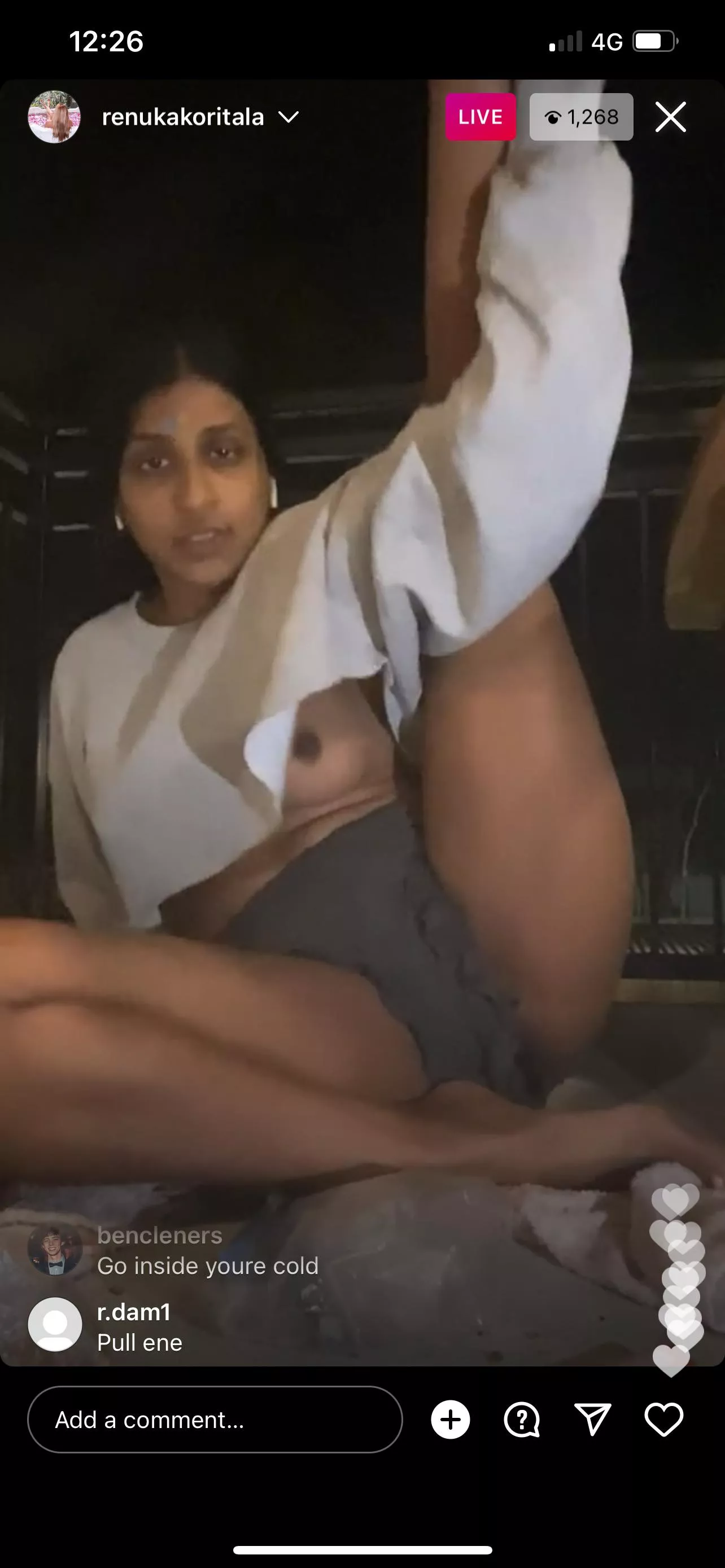 She’s live now