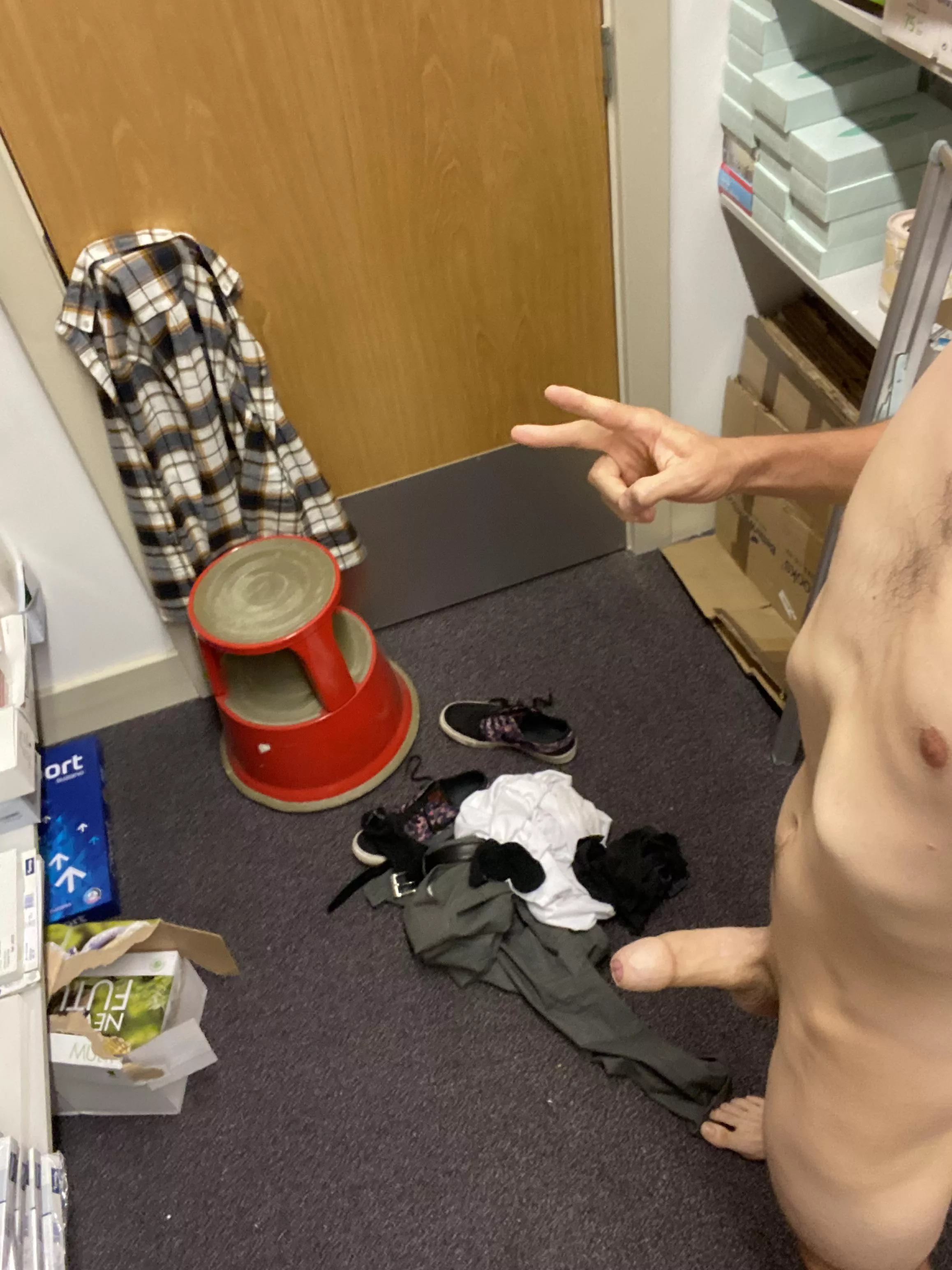 Stripped Naked In The Store Room At Work M Nudes Publicboys