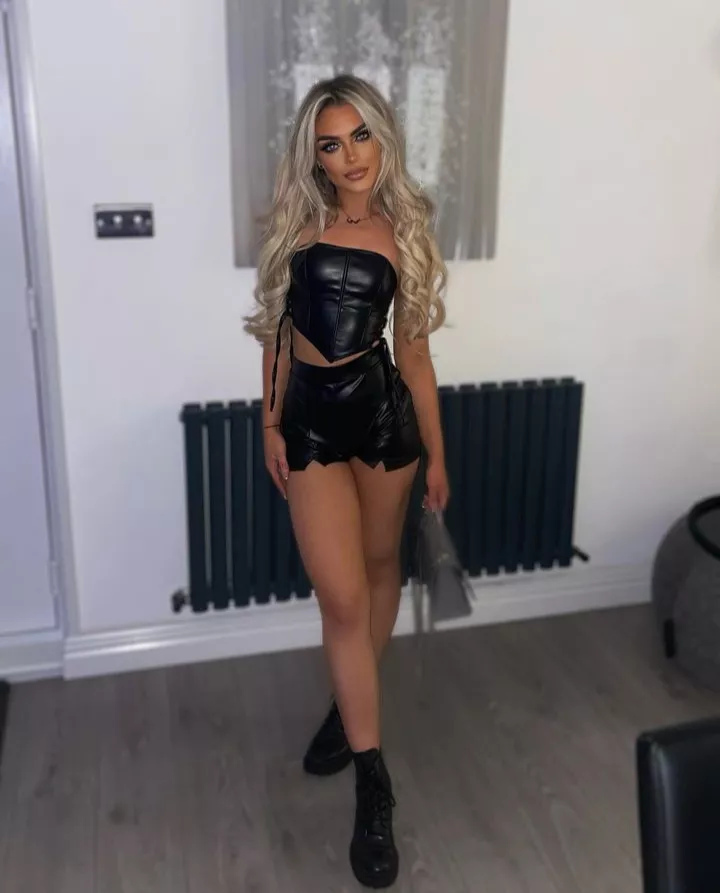 Abbi in leather