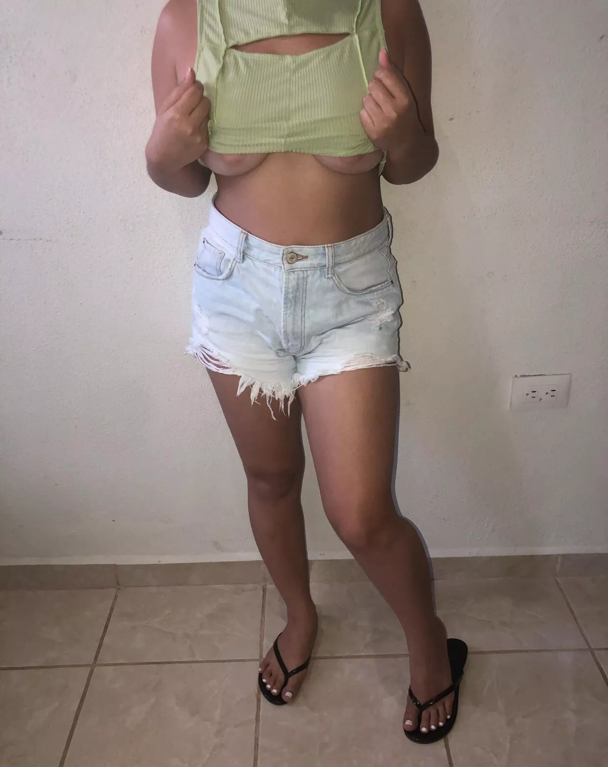 No bra today