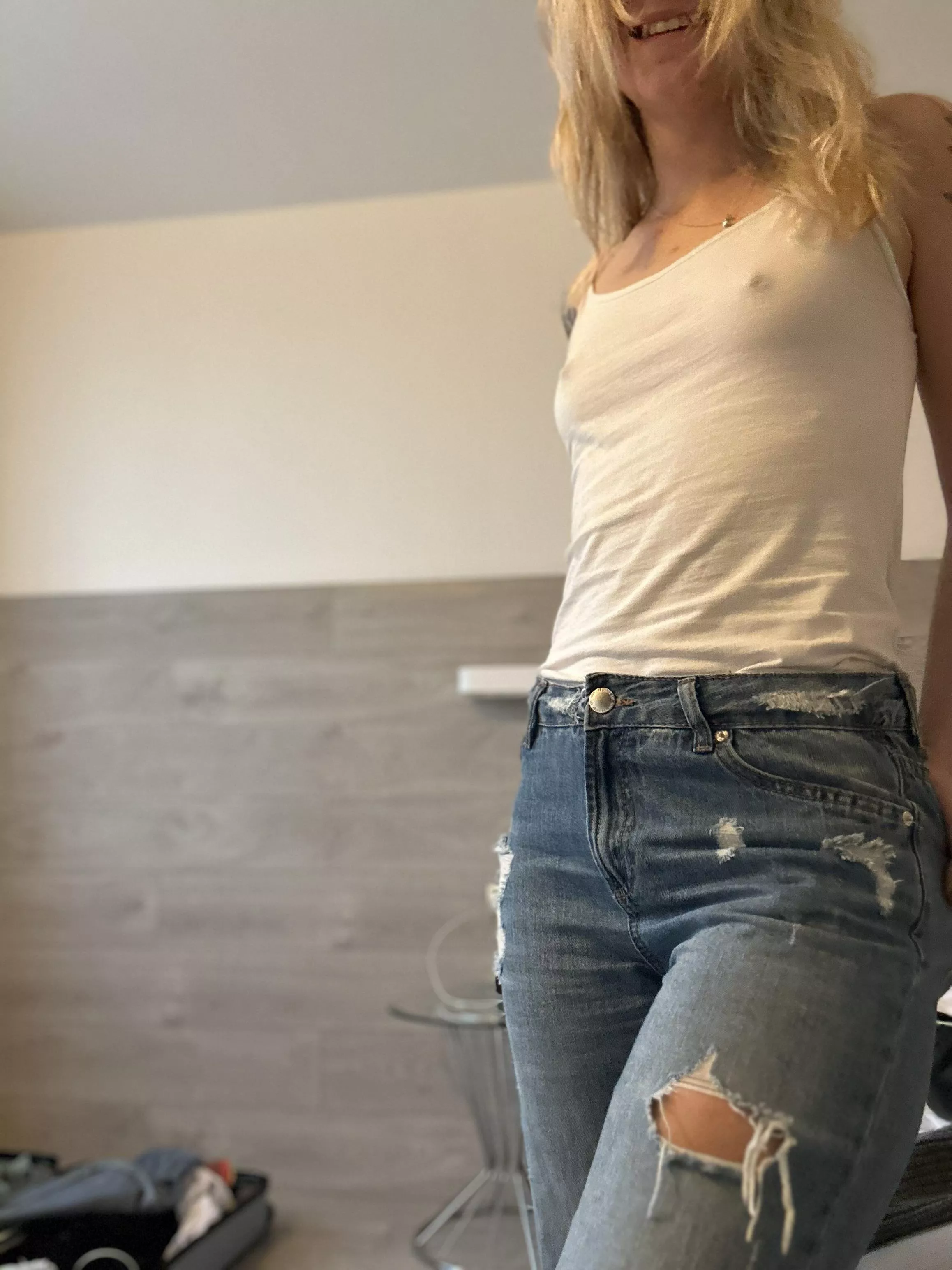 A see through shirt and pokies have become my new favourite thing