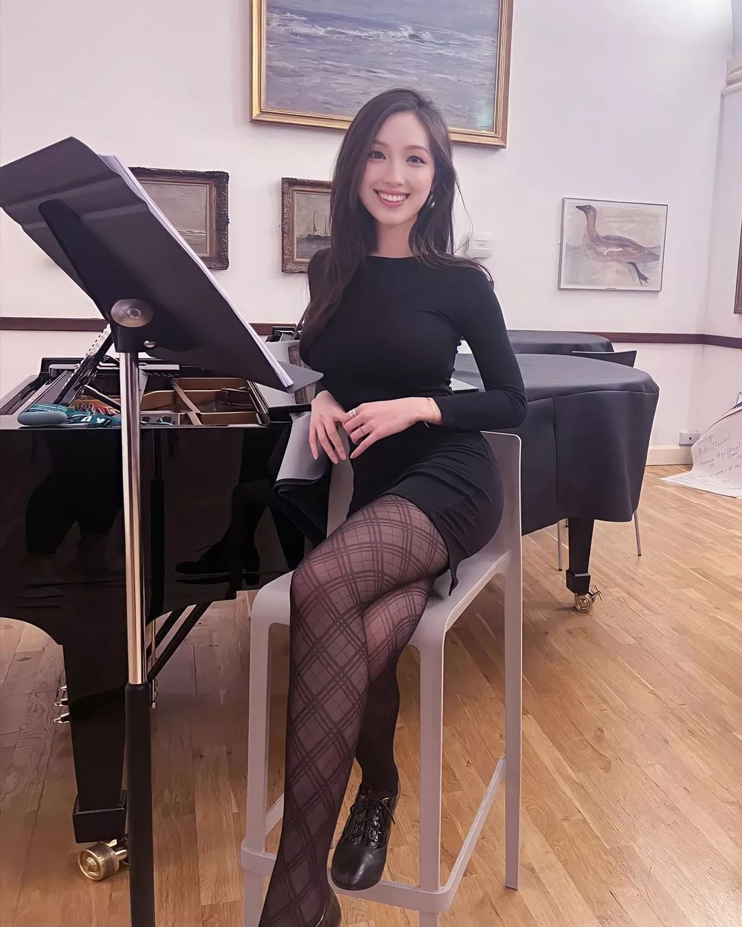 Tight black dress