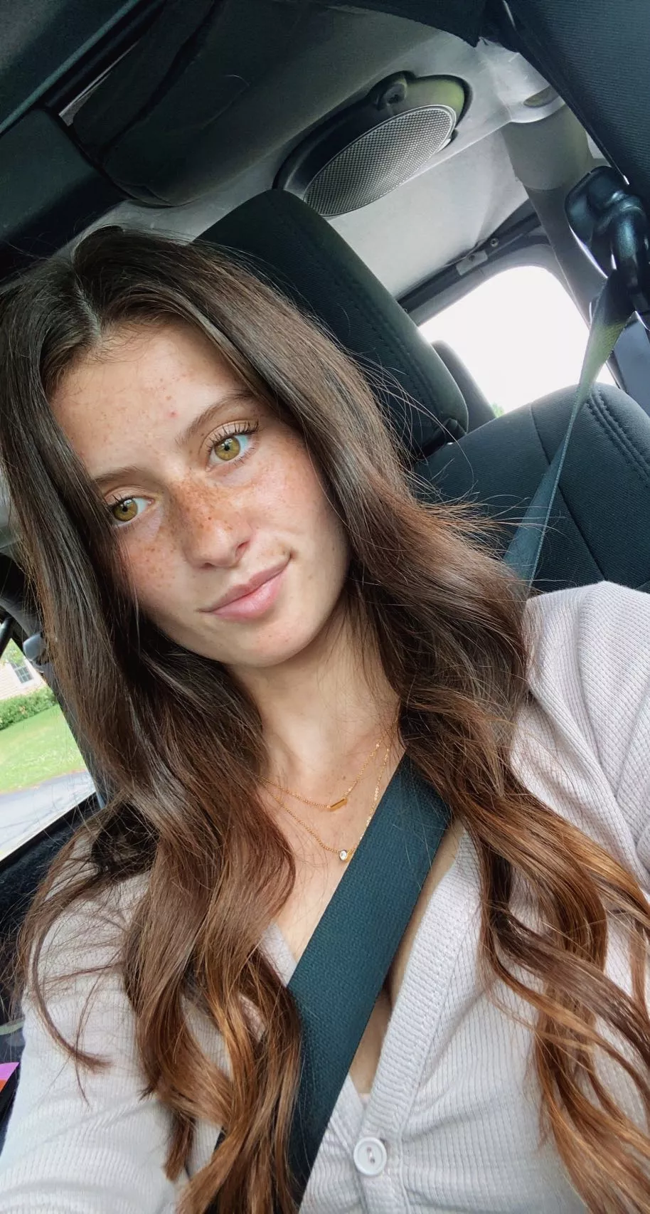 Brunette selfie