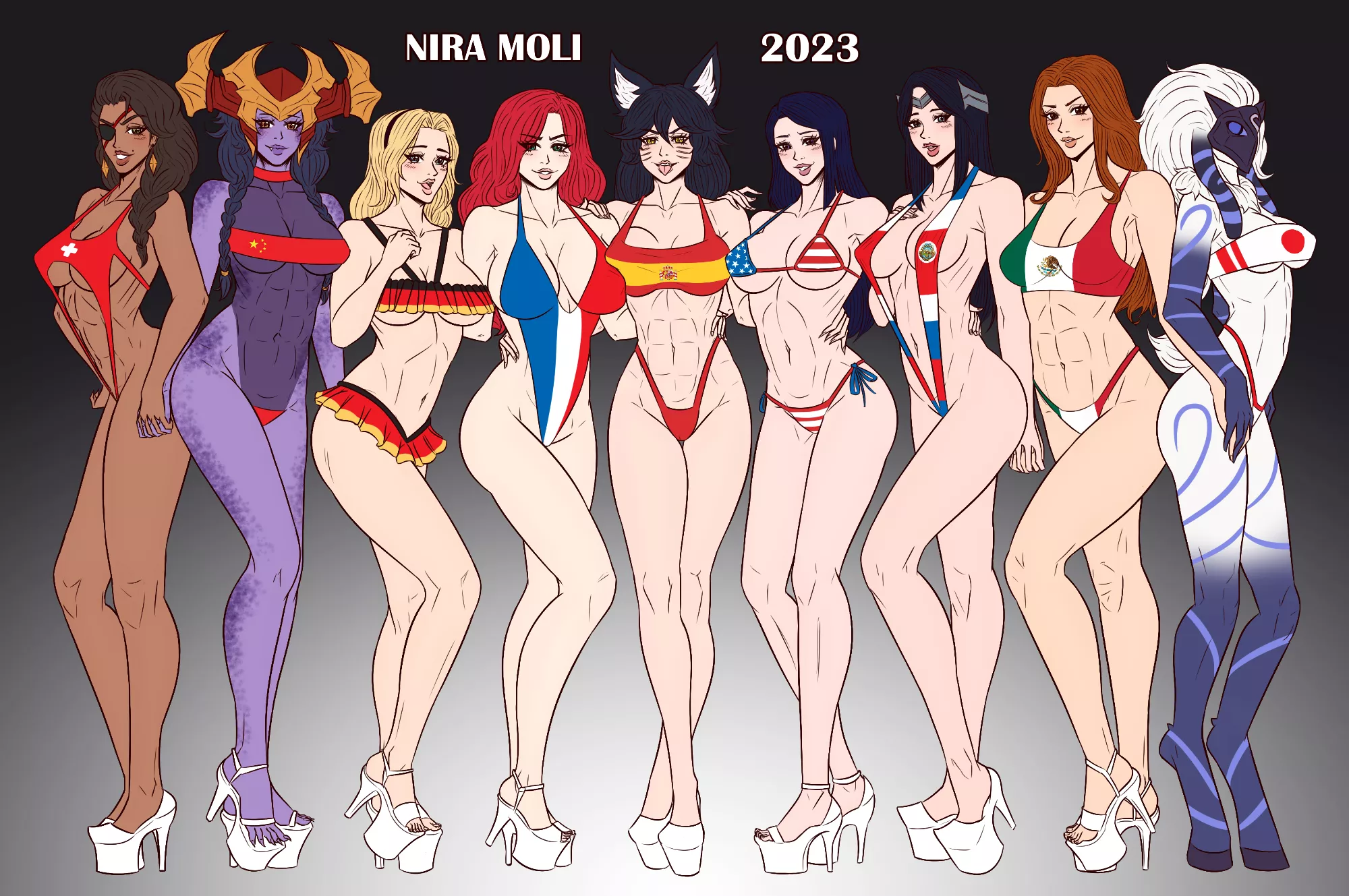 Bikini Contest Samira Shyvana Lux Fortune Ahri Caitlyn Irelia