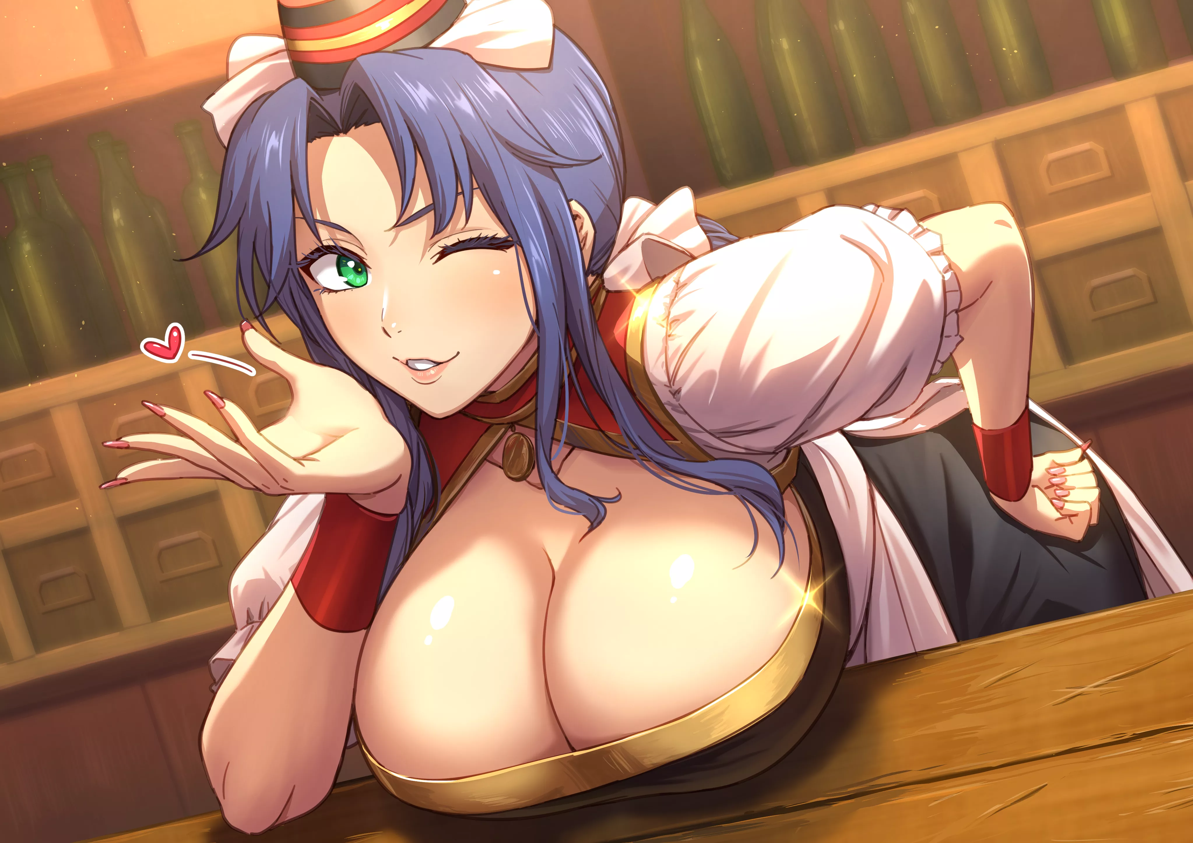 Cynthia greeting her customers (oyaji-sou) [Ys: The Oath in Felghana]