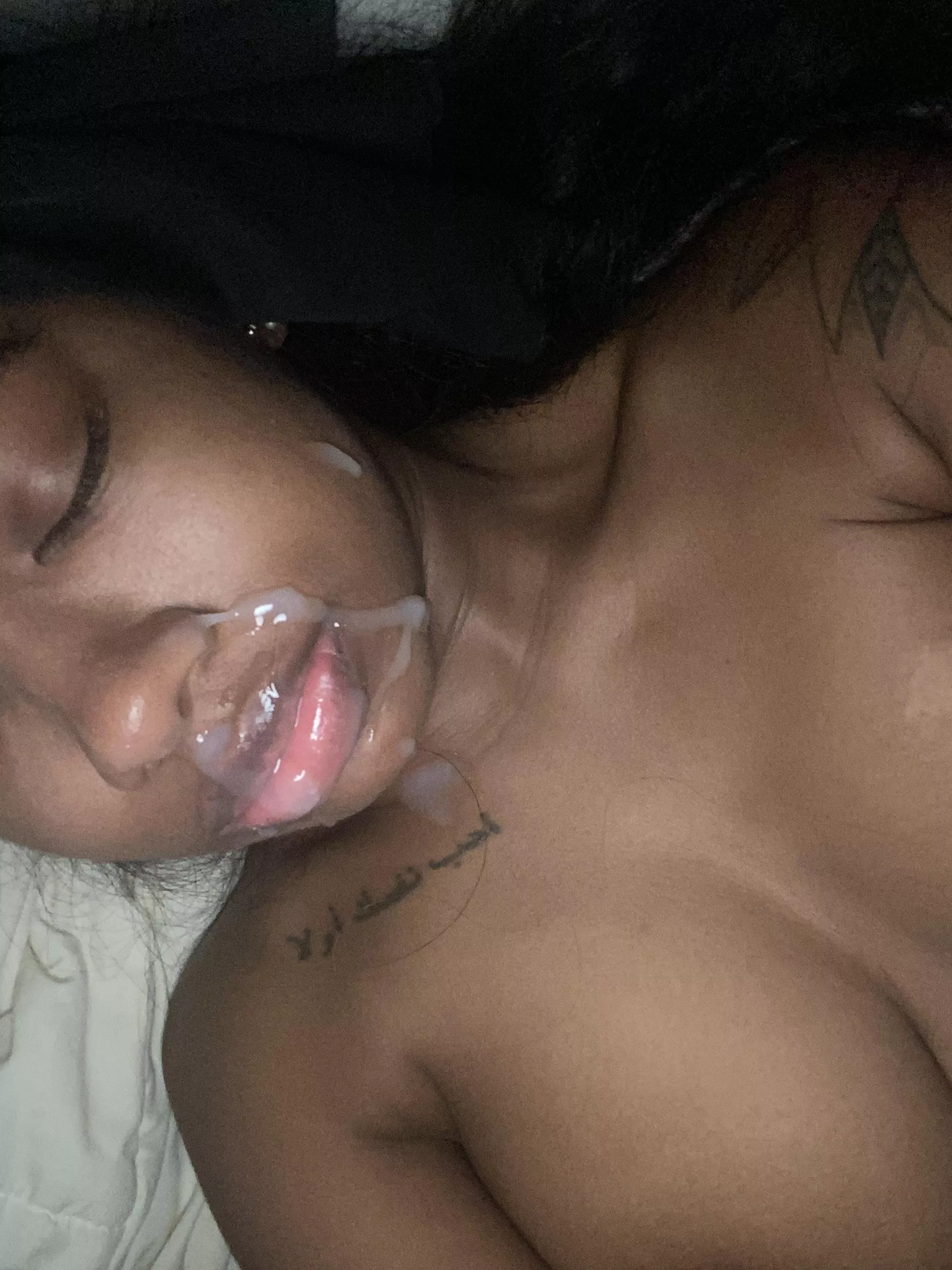 covered in cum