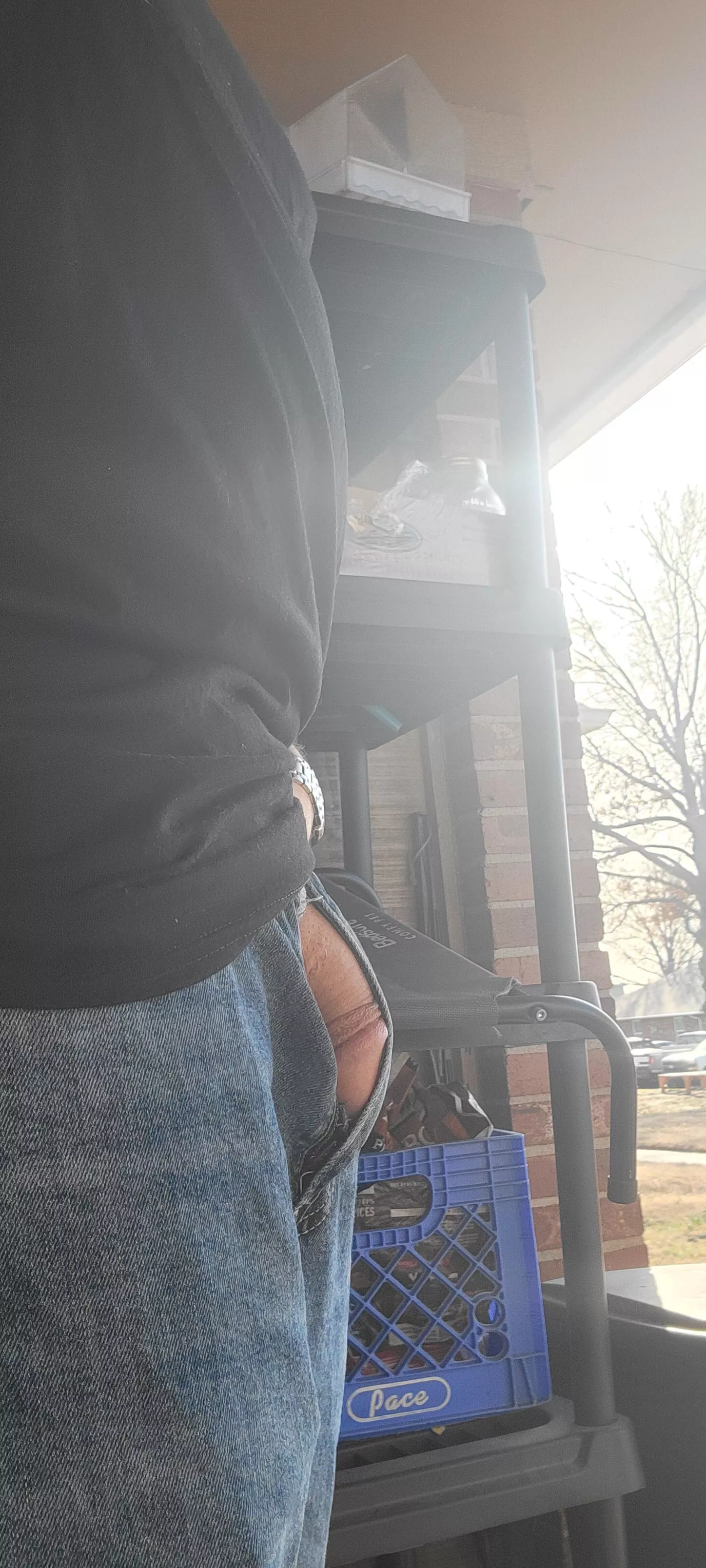 On porch